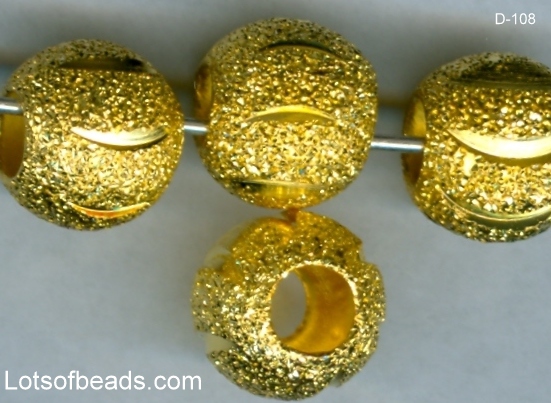 Gold Diamond Cut beads